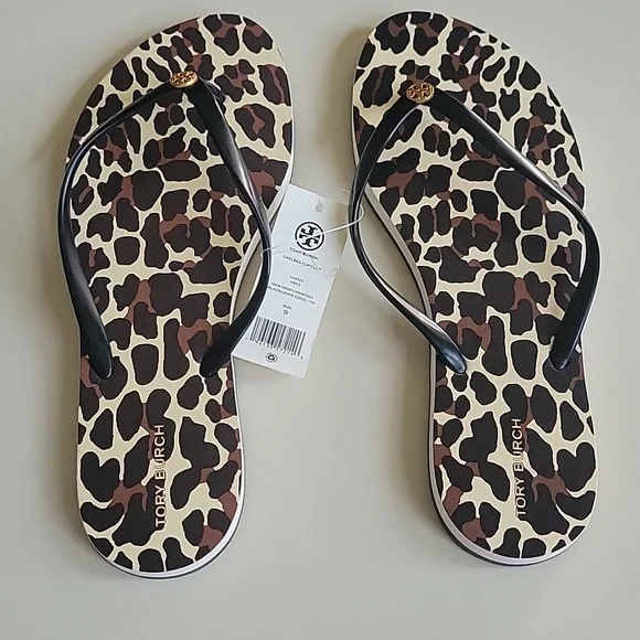 NEW TORY BURCH CHELSEA FLIP FLOPS SIZE 9 - Picture 2 of 15